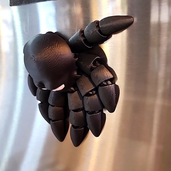 3d Printed Matte Black Clingy Octopus - Picture 2 of 5